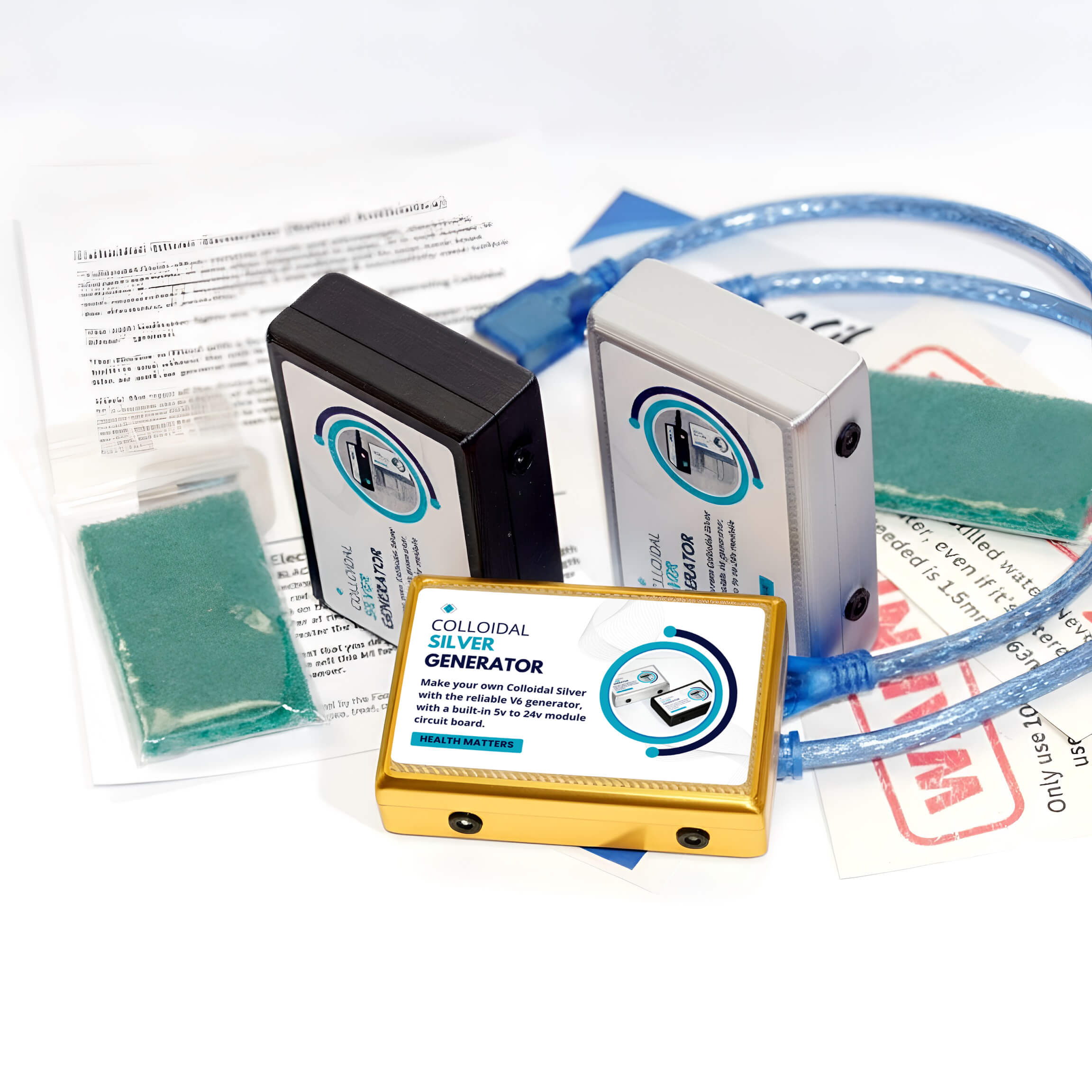 Complete Colloidal Silver Generator Kit accessories